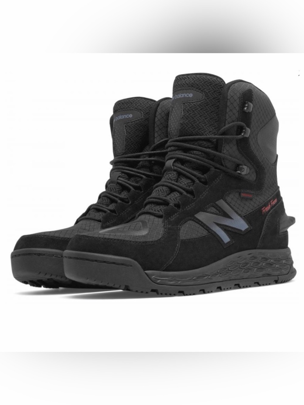 New Balance Fresh Foam Waterproof Winter Snow Boot Black Gray Men’s 15D